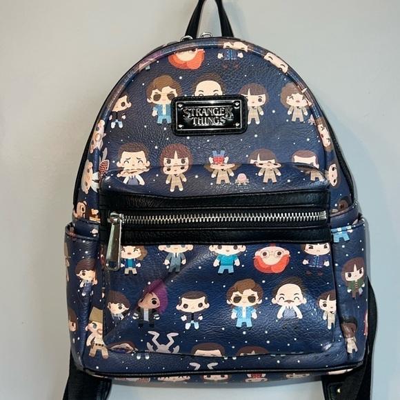 Stranger Things Loungefly Chibi Character Print Mini Backpack - Picture 1 of 8